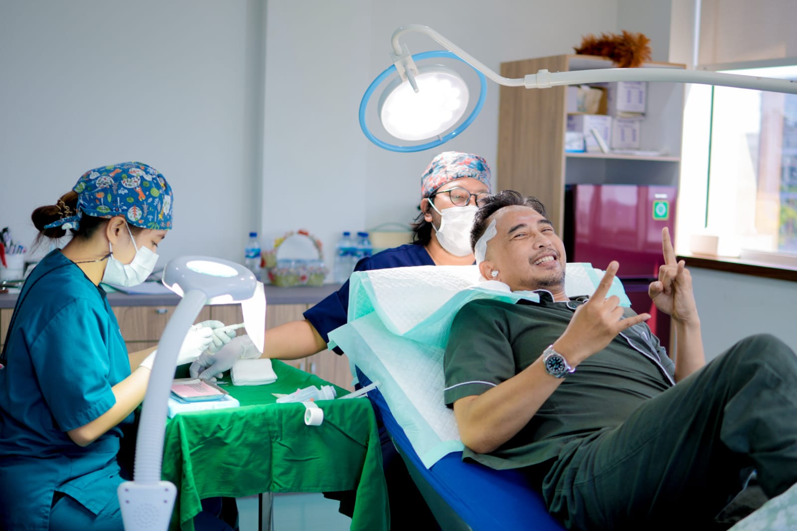 Piyu Padi transplantasi rambut yang kedua, bagian crown kepala di Farmanina