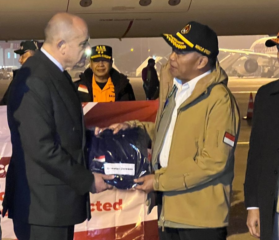 Pesawat pembawa bantuan kemanusiaan Indonesia tiba di Adana Turki