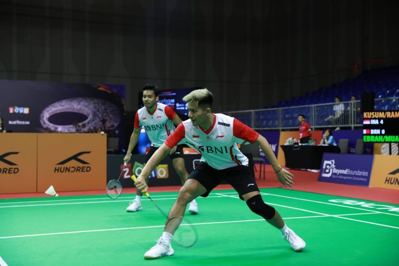 Ganda putra Pram/Yere sempurnakan kemenangan timnas atas Bahrain Ganda putra Pram/Yere sempurnakan kemenangan timnas atas Bahrain