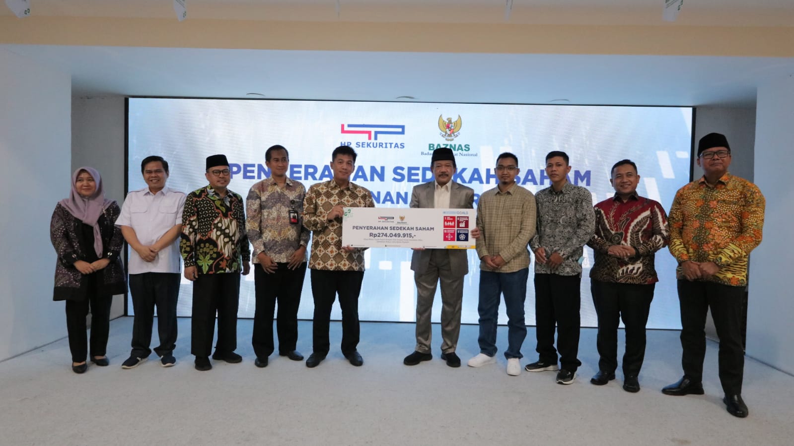BAZNAS terima hibah saham nasabah HPS Rp274 juta BAZNAS terima hibah saham nasabah HPS Rp274 juta