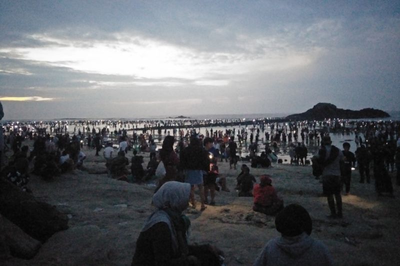 Ribuan warga ikut puncak Festival Bau Nyale di Pantai Seger Mandalika Ribuan warga ikut puncak Festival Bau Nyale di Pantai Seger Mandalika