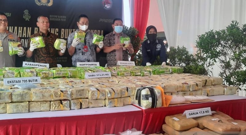 Polri musnahkan 391,03 kg barang bukti narkoba hasil sitaan Polri musnahkan 391,03 kg barang bukti narkoba hasil sitaan
