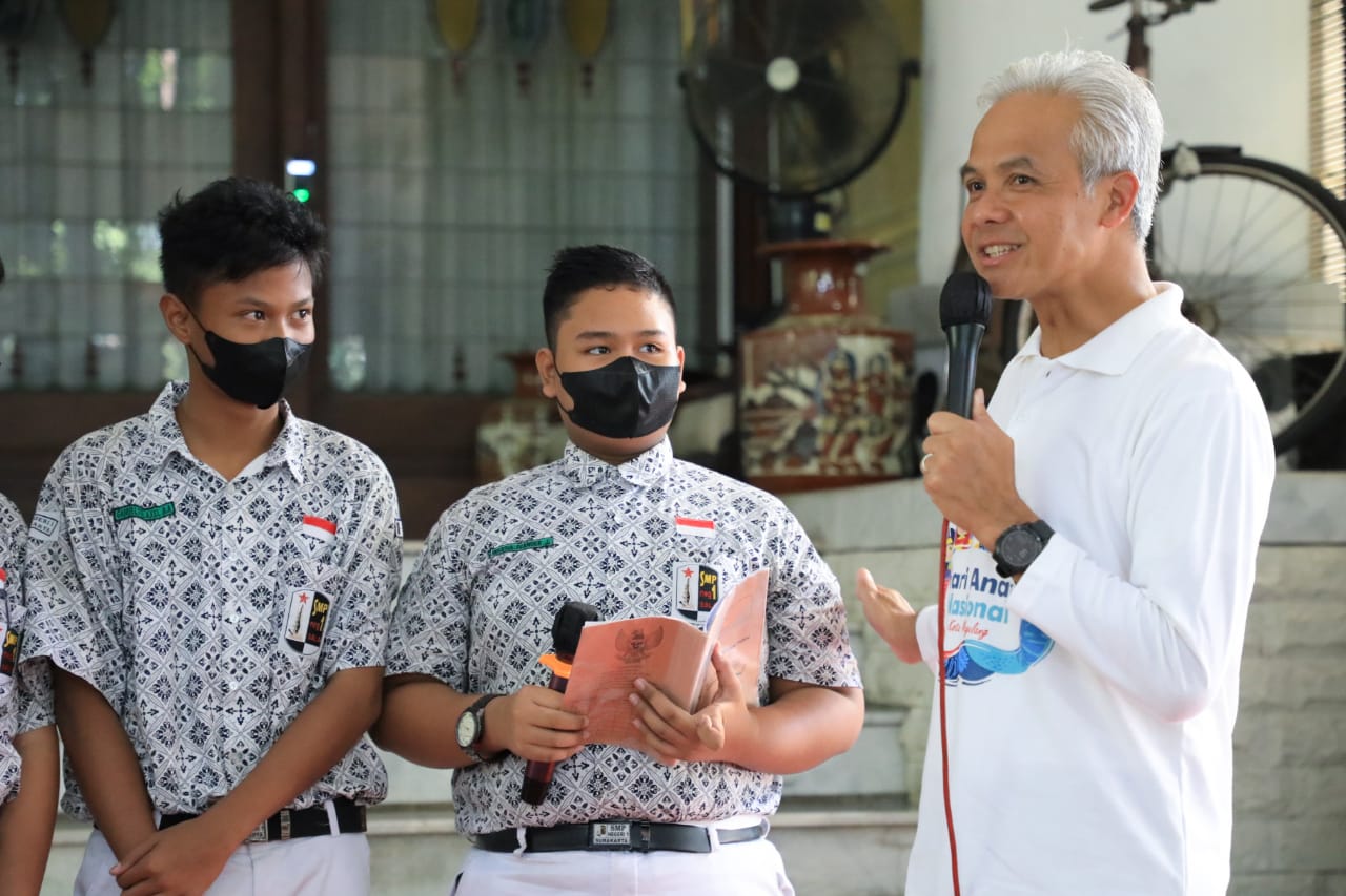Ratusan siswa SMP belajar kebhinekaan, Pancasila dan integritas bareng Ganjar