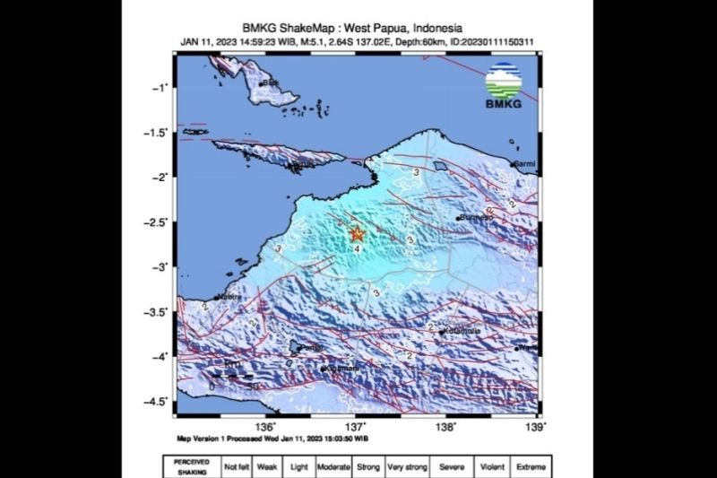 Gempa M5,1 di Waropen akibat aktivitas deformasi dalam Lempeng Papua Gempa M5,1 di Waropen akibat aktivitas deformasi dalam Lempeng Papua