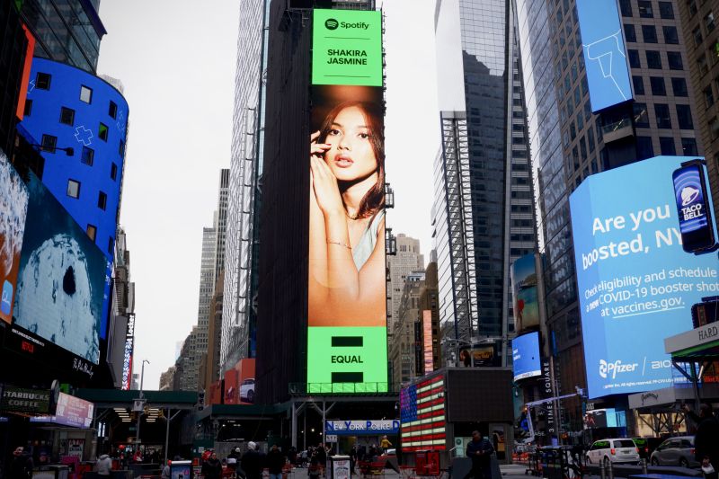 Solois Shakira Jasmine jadi duta Spotify EQUAL di New York