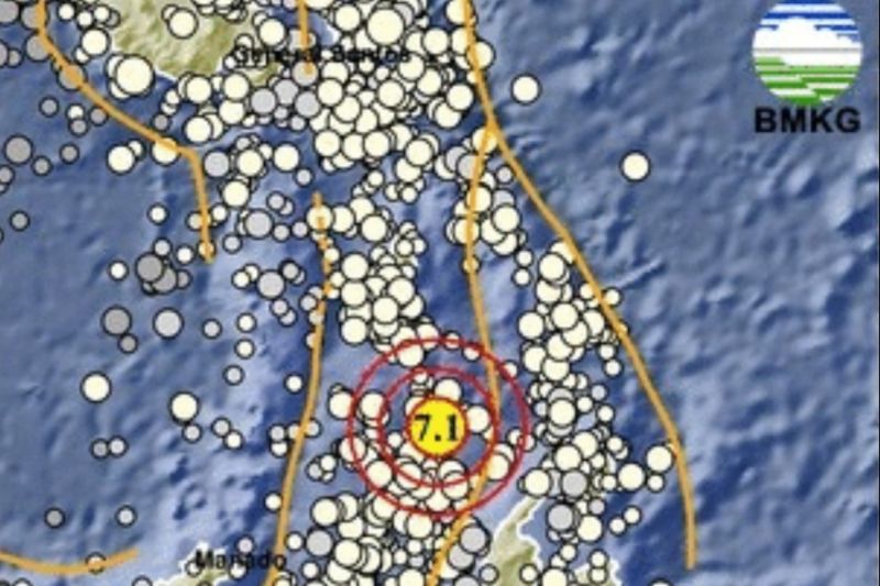 Gempa M7,1 guncang Sulawesi Utara Gempa M7,1 guncang Sulawesi Utara