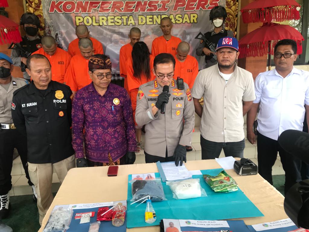 Polresta Denpasar amankan 14 tersangka dari 10 kasus narkotika Polresta Denpasar amankan 14 tersangka dari 10 kasus narkotika