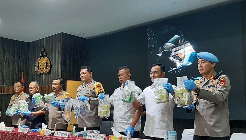 Polda Aceh gagalkan penyelundupan 57 kilogram sabu-sabu