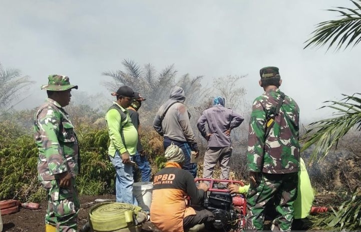 Lokasi bekas karhutla di Nagan Raya kembali terbakar