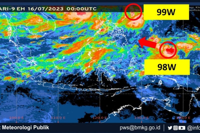 BMKG sebut dua bibit siklon berpotensi pengaruhi cuaca di wilayah Indonesia BMKG sebut dua bibit siklon berpotensi pengaruhi cuaca di wilayah Indonesia
