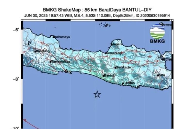 BMKG catat 44 gempa susulan usai gempa M 6,4 di selatan DIY