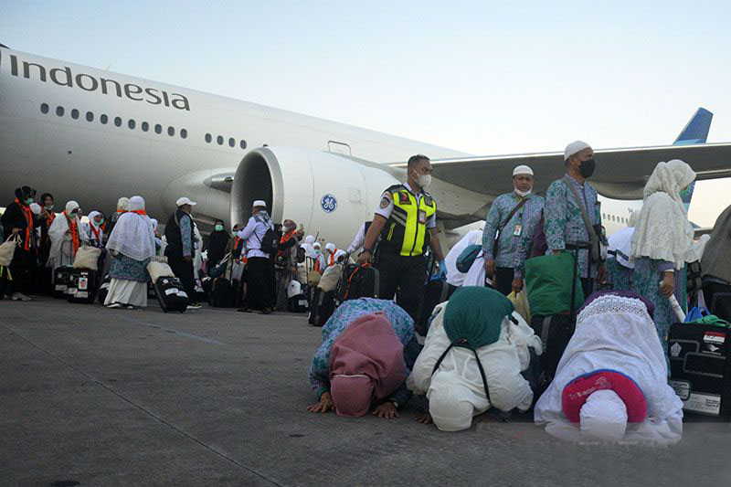 Jemaah haji asal Sumenep tiba di Tanah Air