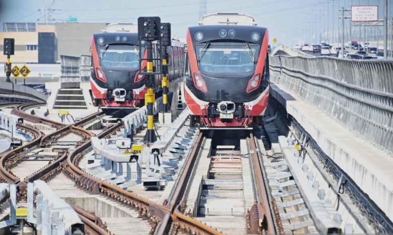 Pembangunan LRT Jabodebek capai progres 95 persen pada Juni Pembangunan LRT Jabodebek capai progres 95 persen pada Juni