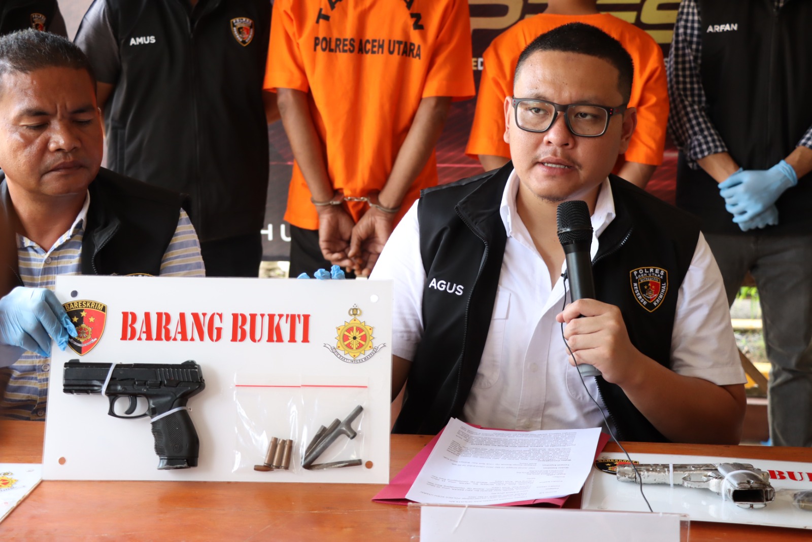 Polres Aceh Utara ungkap kasus kepemilikan senjata api Polres Aceh Utara ungkap kasus kepemilikan senjata api