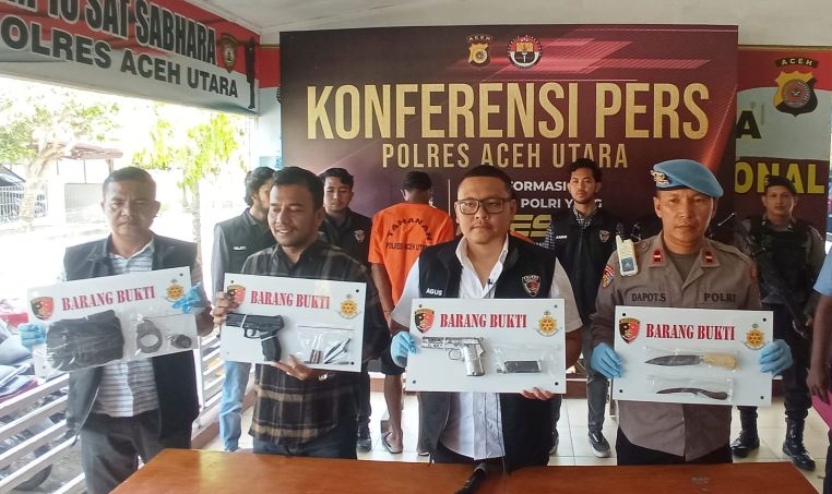 Dua warga Aceh Utara ditangkap polisi atas kepemilikan senjata ilegal Dua warga Aceh Utara ditangkap polisi atas kepemilikan senjata ilegal