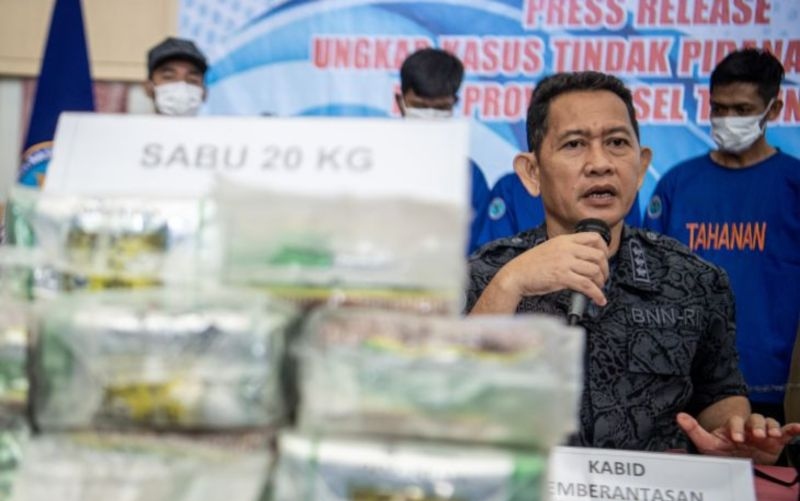 BNN gagalkan pengiriman 20 kilogram sabu ke Kota Palembang