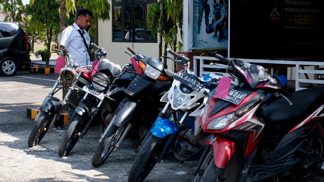 Polres Aceh Utara amankan lima sepeda motor hasil curian Polres Aceh Utara amankan lima sepeda motor hasil curian