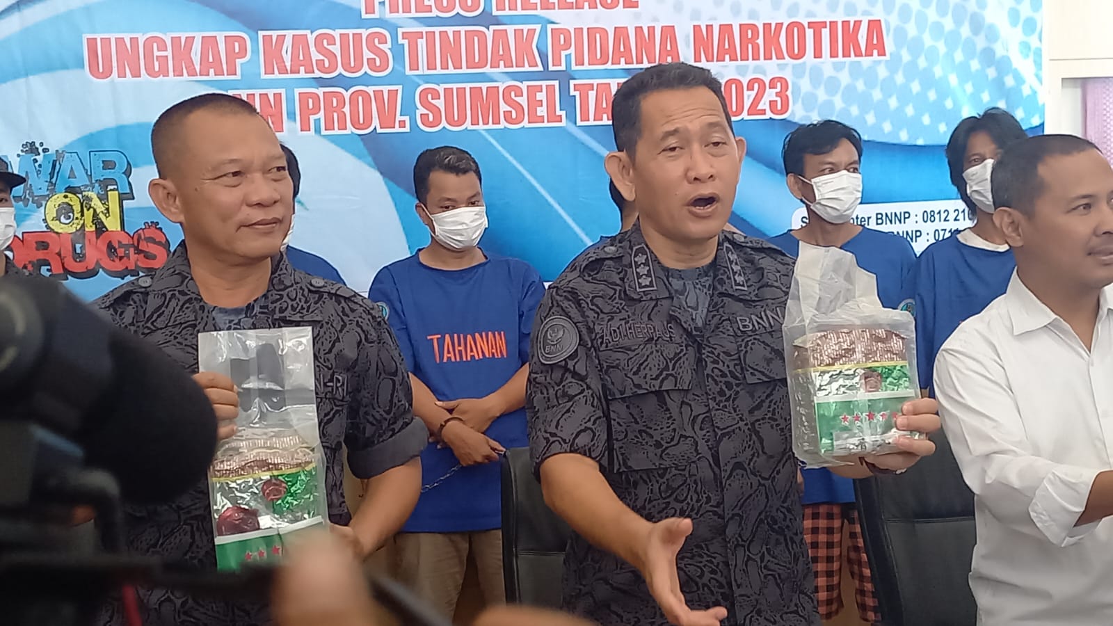BNNP Sumsel tangkap kaki tangan bandar sabu jaringan Malaysia BNNP Sumsel tangkap kaki tangan bandar sabu jaringan Malaysia