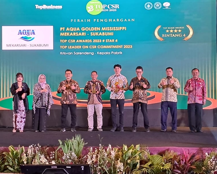 Sembilan pabrik Danone-AQUA di Jawa Barat raih TOP CSR Awards 2023