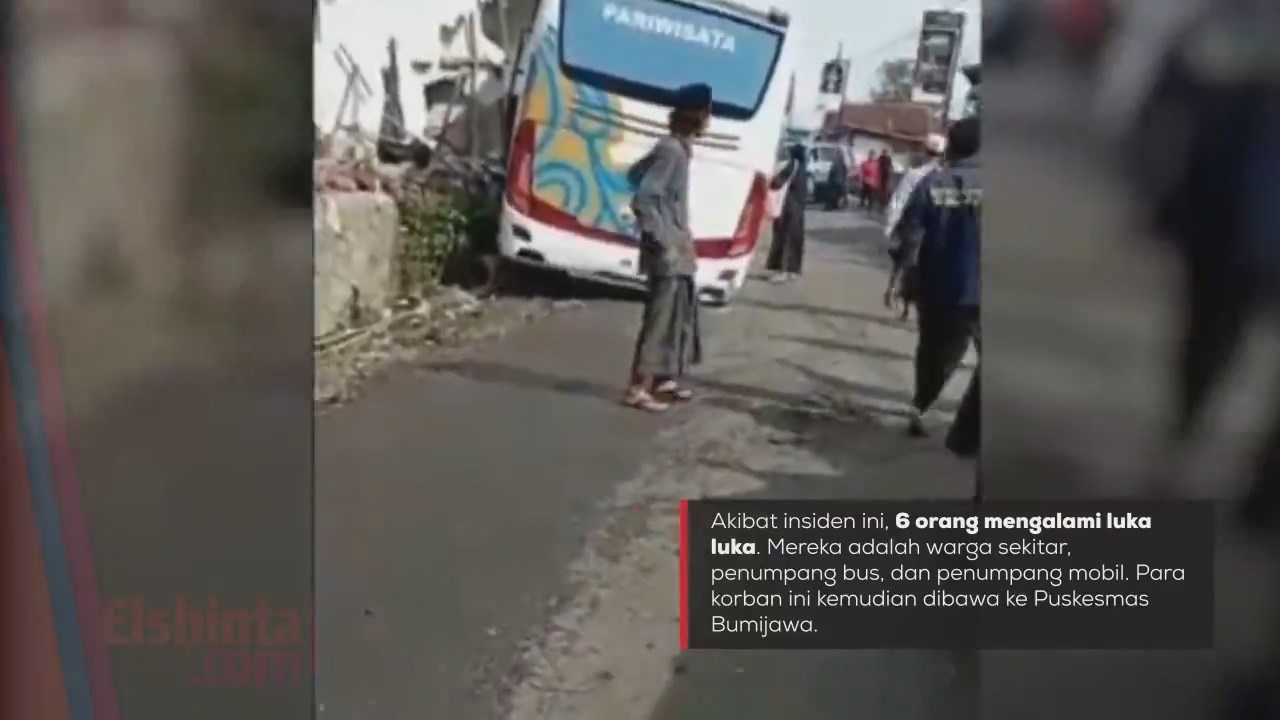 Video pasca kecelakaan bus pariwisata di jalur Wisata Guci Tegal Video pasca kecelakaan bus pariwisata di jalur Wisata Guci Tegal