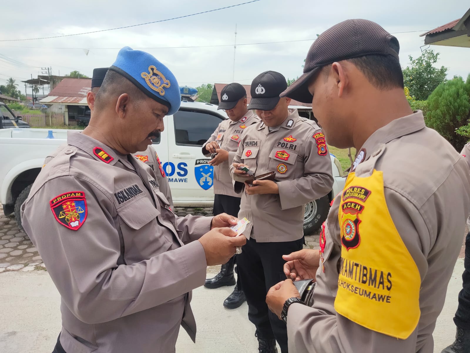Propam Polres Lhokseumawe gelar Gaktiblin di Mako Polsek Meurah Mulia Propam Polres Lhokseumawe gelar Gaktiblin di Mako Polsek Meurah Mulia