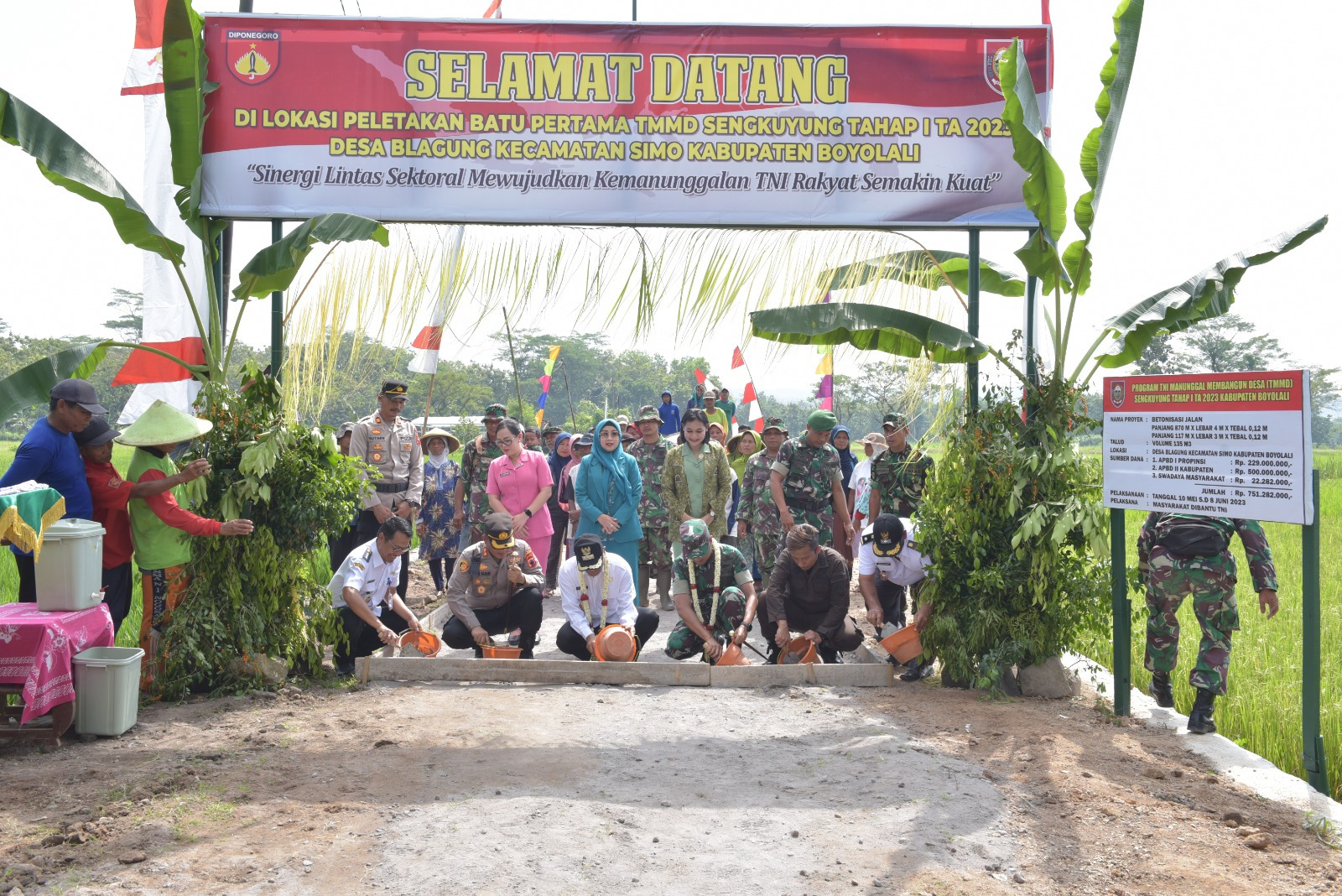 Desa Blagung, Simo jadi lokasi Program TMMD Sengkuyung Tahap I Desa Blagung, Simo jadi lokasi Program TMMD Sengkuyung Tahap I