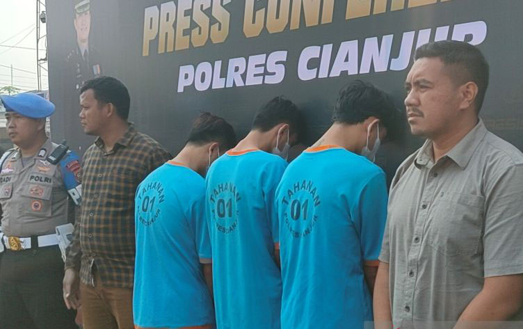 Polres Cianjur ringkus tiga agen judi online jaringan internasional