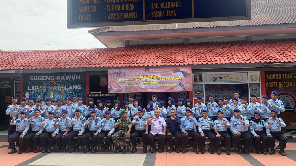 Tegaskan Zero Halinar, Lapas Magelang gelar apel deklarasi