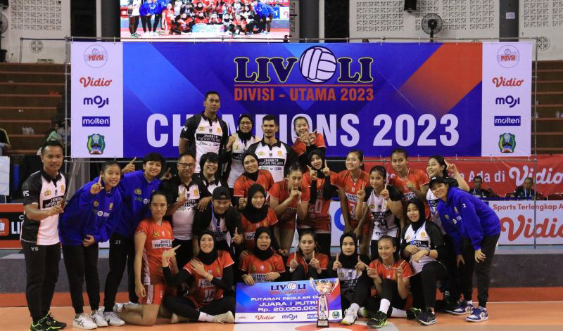 Tim putri Popsivo juara putaran reguler kedua Livoli Divisi Utama Tim putri Popsivo juara putaran reguler kedua Livoli Divisi Utama