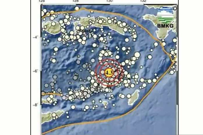 Tiga gempa dangkal tercatat di Maluku Tenggara Barat Tiga gempa dangkal tercatat di Maluku Tenggara Barat