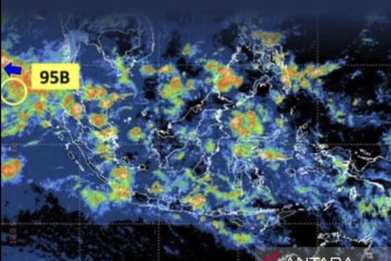Bibit siklon 95B pengaruhi curah hujan di kota besar Bibit siklon 95B pengaruhi curah hujan di kota besar