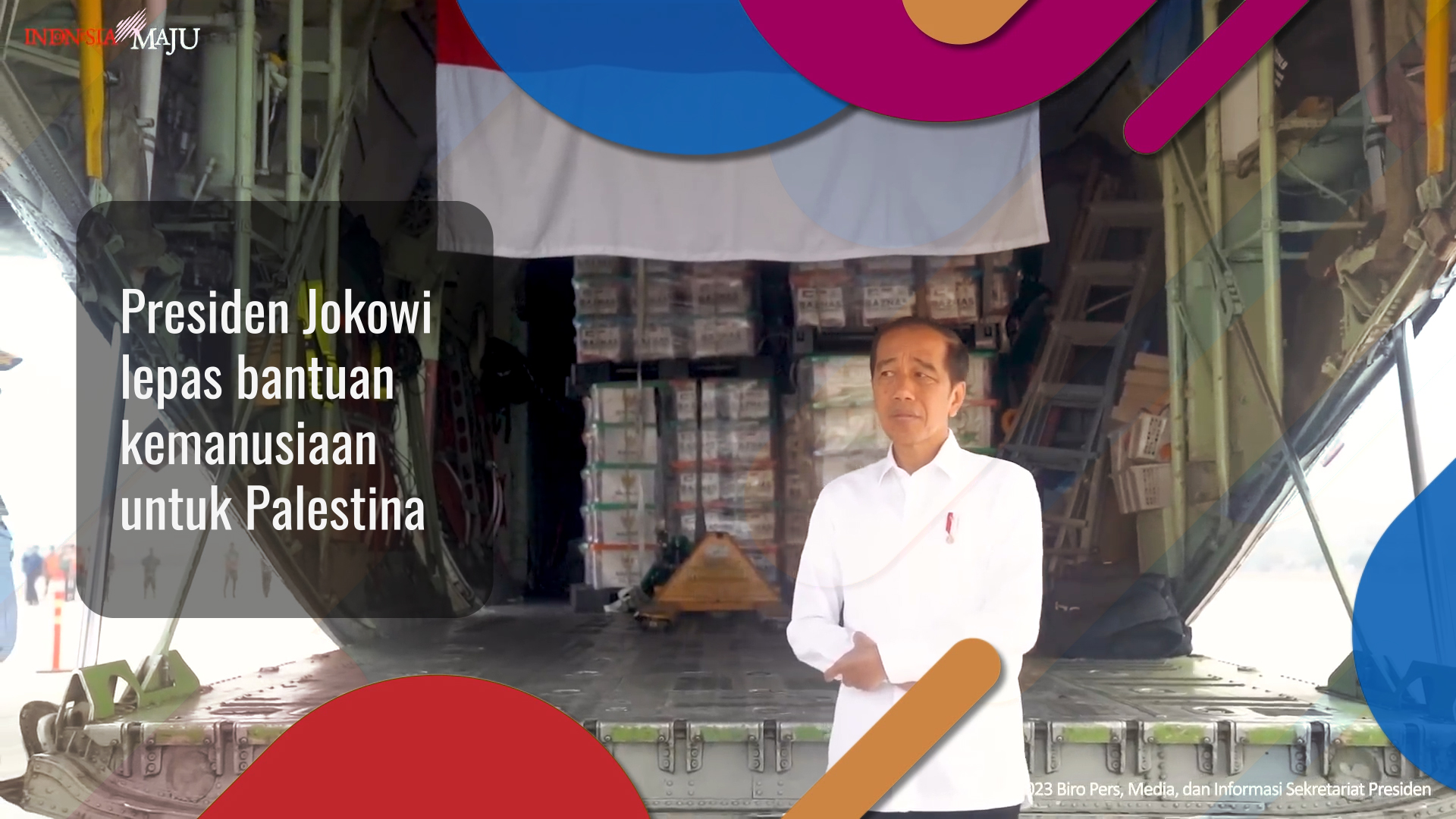 Presiden Jokowi lepas bantuan untuk Palestina