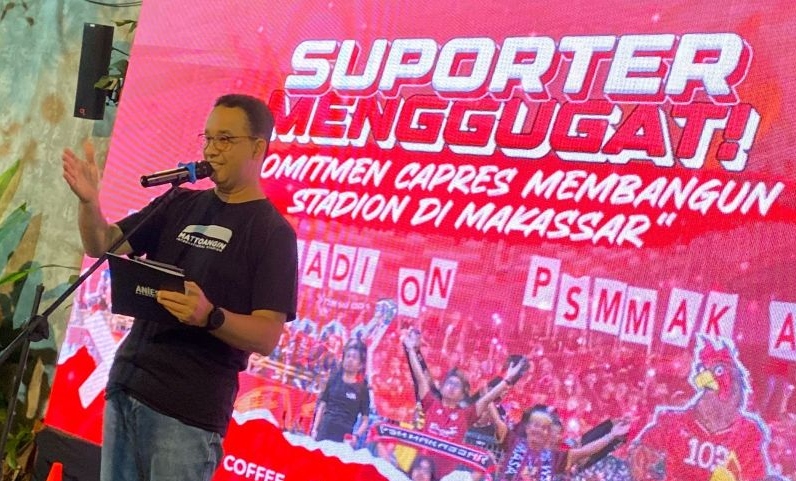 Capres Anies Baswedan janjikan bangun stadion di Makassar Capres Anies Baswedan janjikan bangun stadion di Makassar