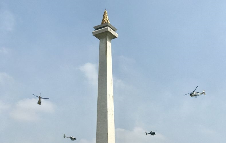 HUT ke-78 TNI di Monas jadi ajang unjuk kekuatan pasukan dan alutsista