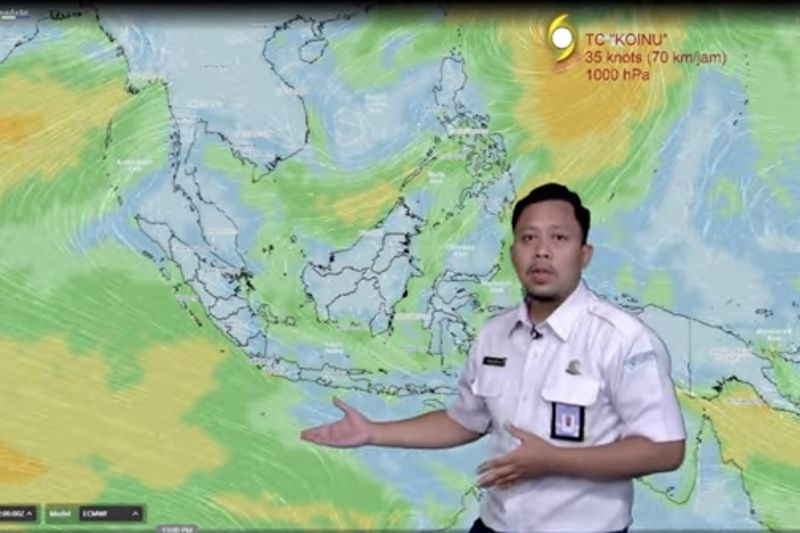 Sejumlah kota besar berpotensi hujan lebat dampak siklon tropis Koinu