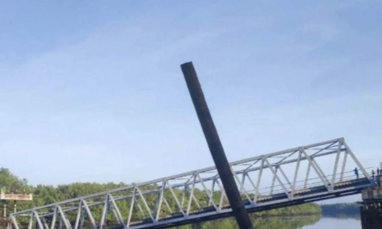 Pemprov Riau perbaiki Jembatan Perawang yang ambruk di Meranti