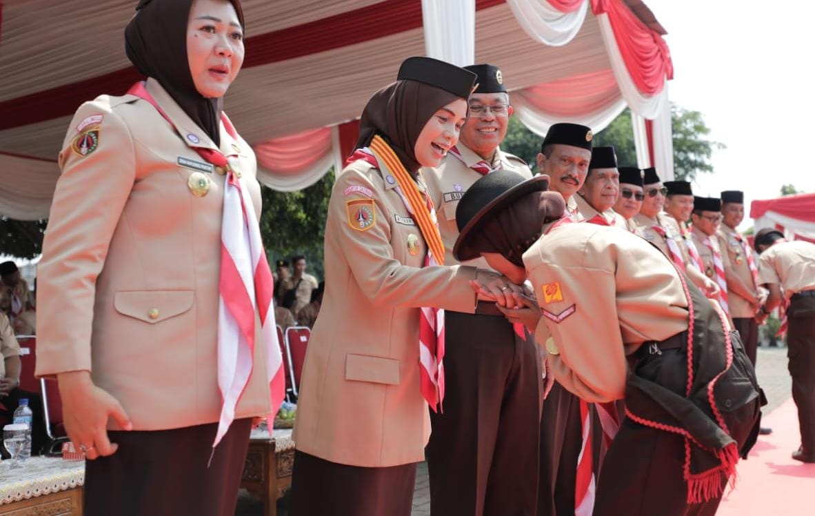 Siti Atikoh katakan gerakan Pramuka dapat mencegah kasus bullying Siti Atikoh katakan gerakan Pramuka dapat mencegah kasus bullying