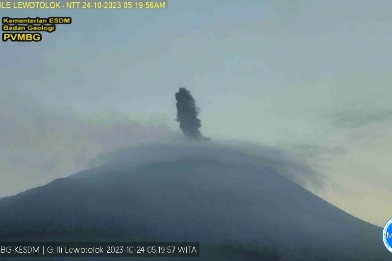 Gunung Ili Lewotolok NTT meletus