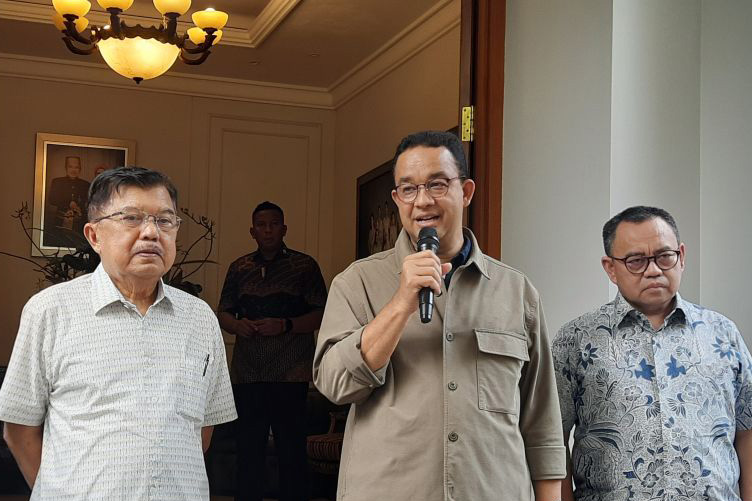 Anies sebut tak bahas tim pemenangan Baja Amin dengan JK Anies sebut tak bahas tim pemenangan Baja Amin dengan JK