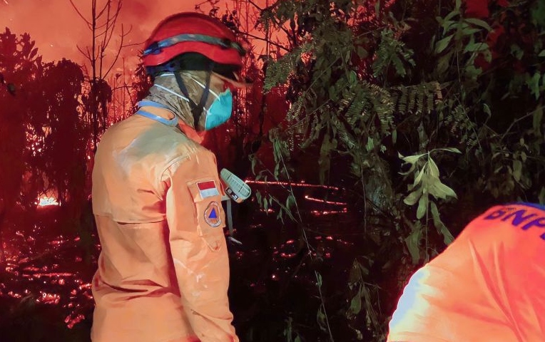 Satgas Karhutla OKU padamkan kebakaran lahan di Baturaja Barat