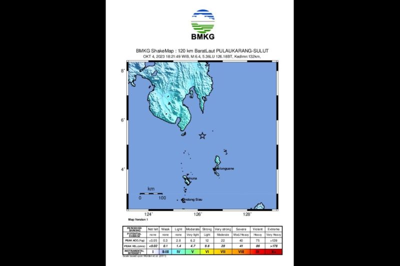 Gempa M 6,4 guncang Kepulauan Talaud, dipicu Lempeng Laut Filipina Gempa M 6,4 guncang Kepulauan Talaud, dipicu Lempeng Laut Filipina