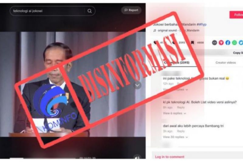 Kemenkominfo tegaskan Presiden Jokowi pidato pakai bahasa Mandarin hoaks Kemenkominfo tegaskan Presiden Jokowi pidato pakai bahasa Mandarin hoaks