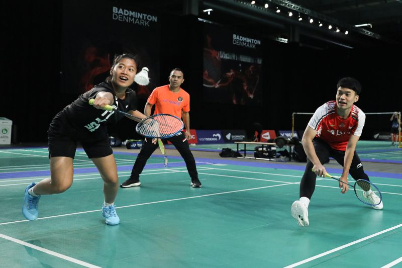 Timnas bulu tangkis langsung gelar latihan setiba di Denmark