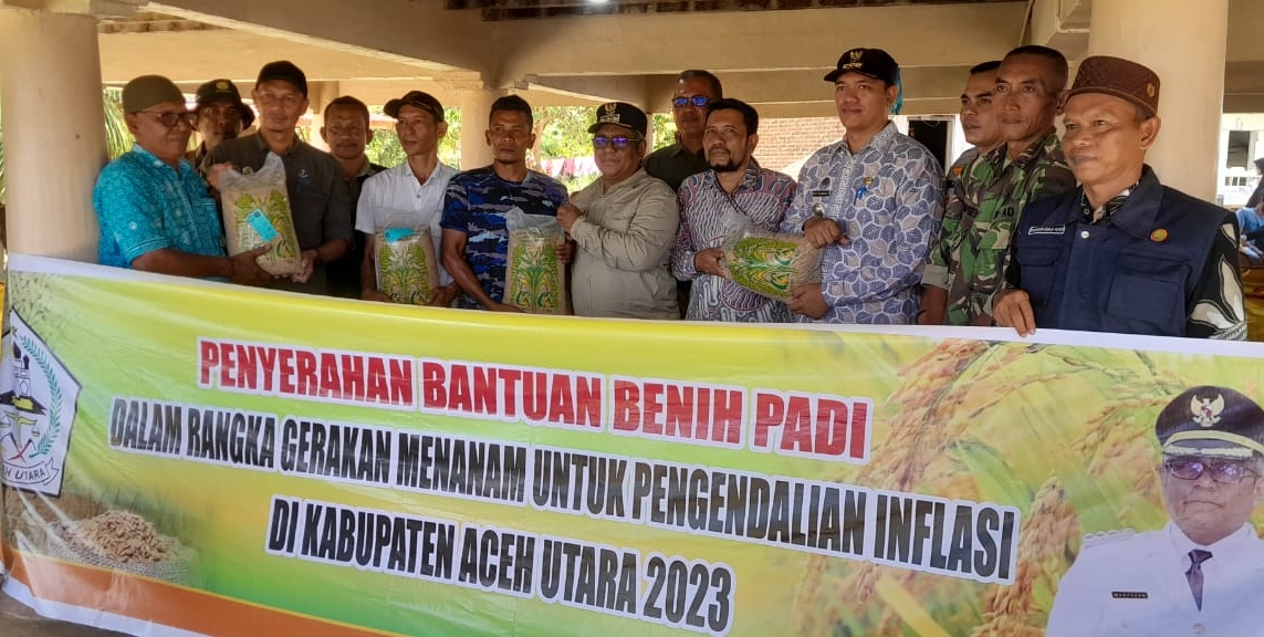 Pemkab Aceh Utara salurkan bantuan benih padi 58 ton kepada petani Krueng Pase