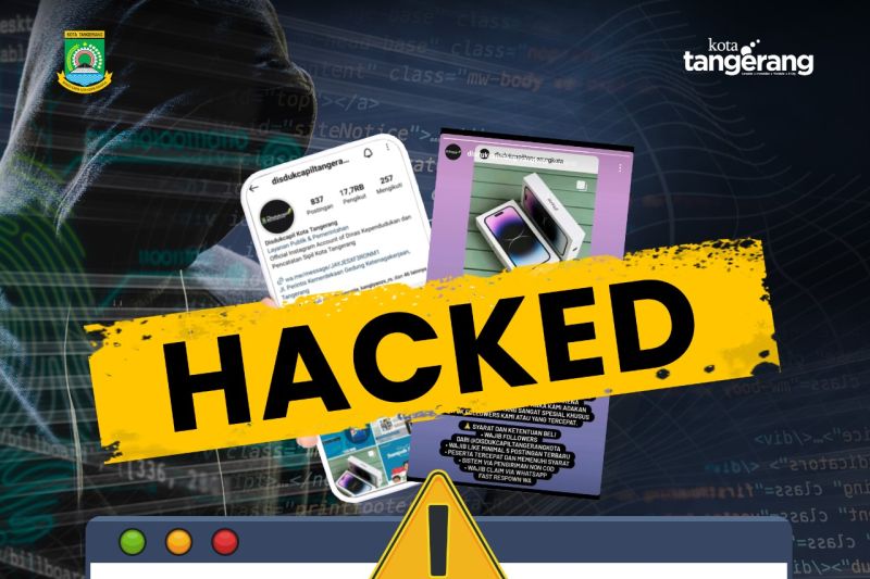 Akun instagram Disdukcapil Kota Tangerang diretas