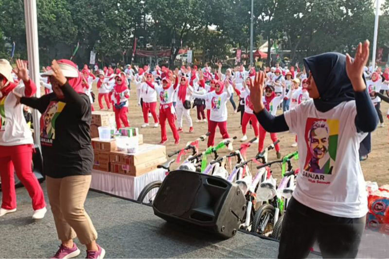 Relawan KawanJuang GP kenalkan Ganjar melalui senam-jalan sehat Relawan KawanJuang GP kenalkan Ganjar melalui senam-jalan sehat