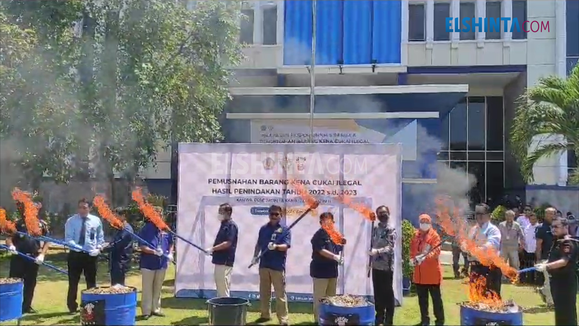 Pemusnahan barang kena cukai ilegal Pemusnahan barang kena cukai ilegal