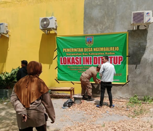 Meresahkan, warga segel cafe di Ngembalrejo Kudus Meresahkan, warga segel cafe di Ngembalrejo Kudus