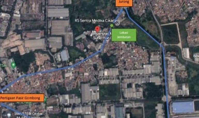 Jalan Industri di Bekasi ditutup sementara selama perbaikan jembatan Jalan Industri di Bekasi ditutup sementara selama perbaikan jembatan