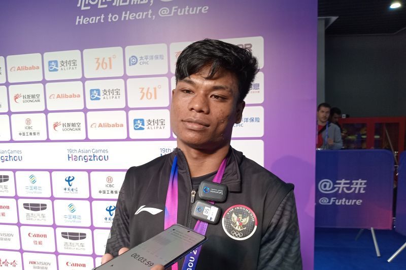 Samuel Marbun amankan medali perak Asian Games dari nomor sanda Samuel Marbun amankan medali perak Asian Games dari nomor sanda